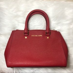 Michael Kors Small Satchel Red